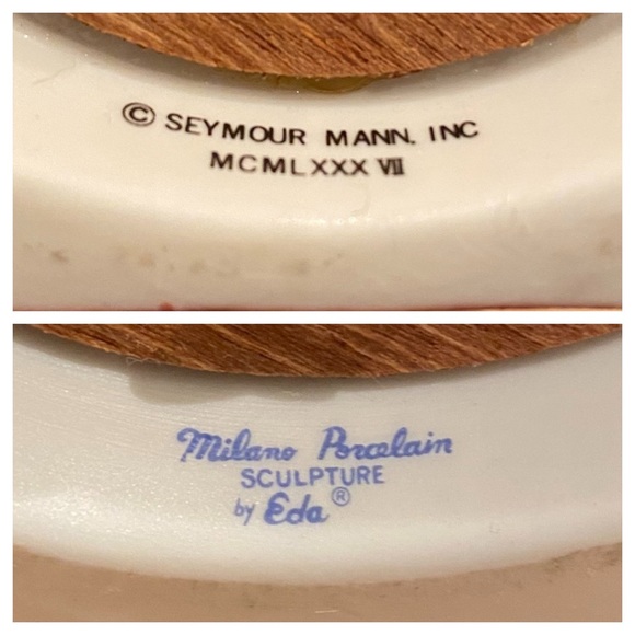 Seymour Mann Cat Music Box Porcelain Sculpture Song Memory 1987 WORKS Grannycore - Picture 5 of 11